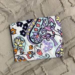 New Vera Bradley Floral Quilted Tri-Fold Wallet - Multicolor